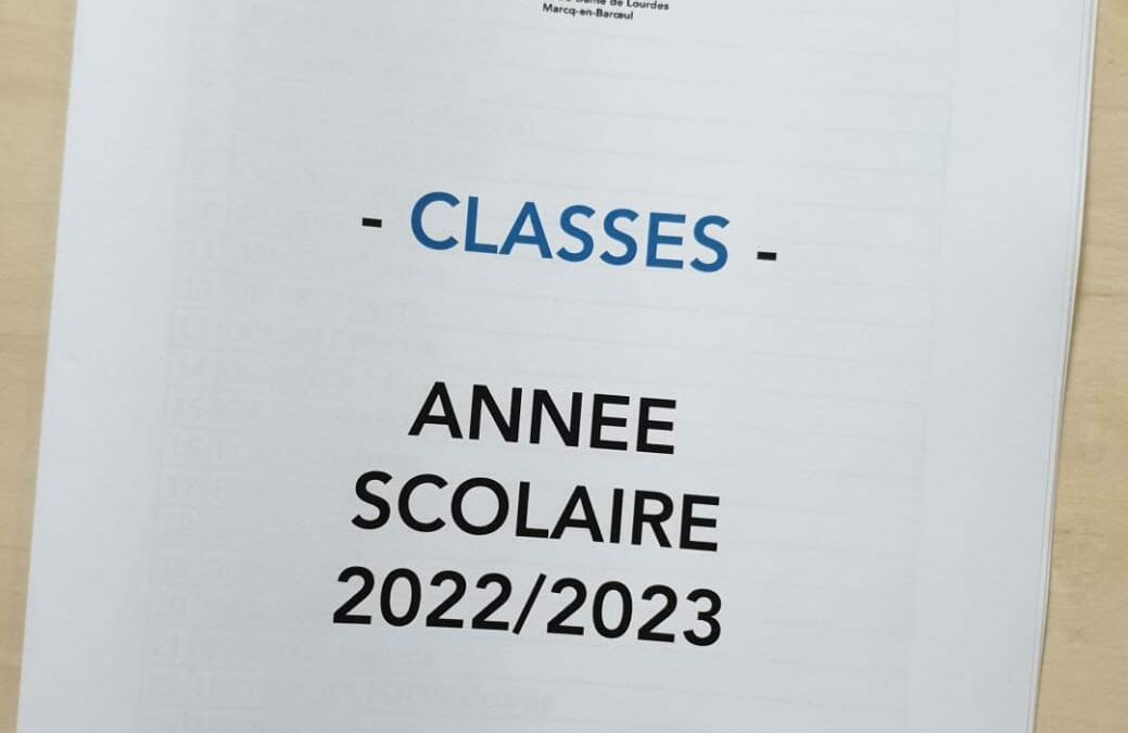 CLASSES – Rentrée 2022